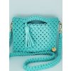 Kabelka crossbody macramé tyrkysová 1