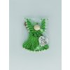 Andílek mini macramé světle zelený 7