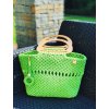 Kabelka s držadly macramé zelená 3