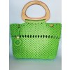 Kabelka s držadly macramé zelená 1