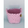 Košíček macramé růžový 2
