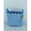 Košíček macramé modrý 2