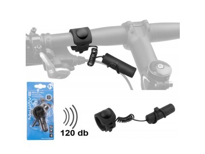 zvoncek m wave elektricky 100db plast cierny 56261