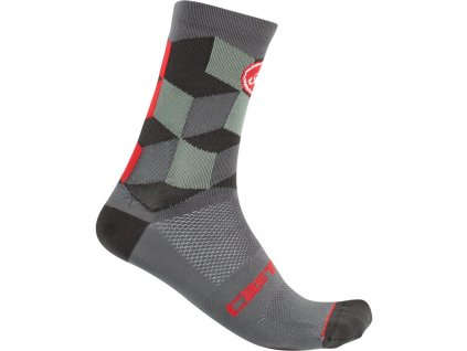 ponozky castelli unlimited 15 zeleno sede lx 25584