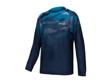 Gyerek trikó ENDURA MT500JR L/S LTD Tinta kék (Gyermek ruházat mérete 146-152)