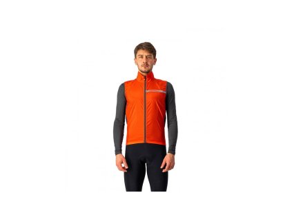 Castelli SQUADRA STRETCH mellény piros/narancssárga (Méret 4XS)