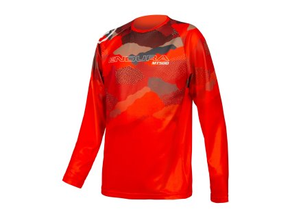 Gyermek trikó ENDURA MT500JR L/S LTD paprika (Gyermek ruházat mérete 146-152)