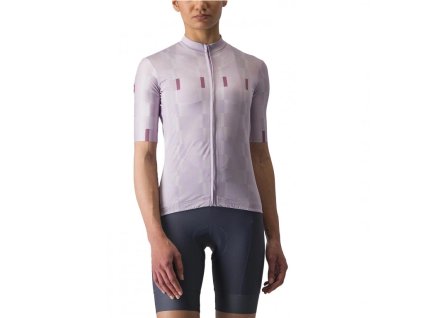 Női trikó CASTELLI DIMENSIONE lila köd (Méret 4XS)
