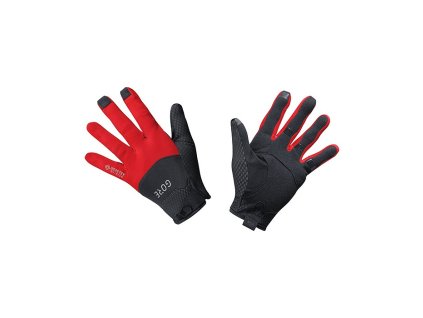 GORE C5 GTX Infinium kesztyű fekete/vörös (Méret 4XS)