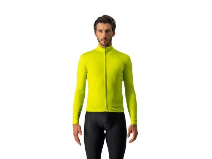 Castelli PRO THERMAL MID LS mez sárga zöld (Méret 4XS)