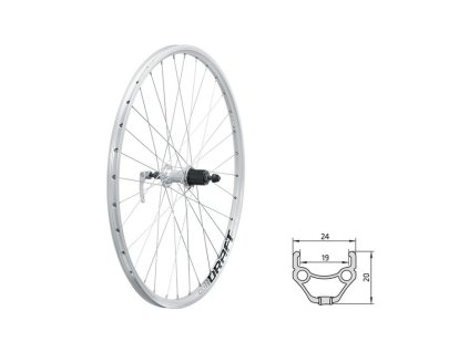 zapletene koleso zadne kls draft r 2829 silver 20851