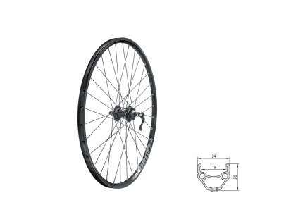 zapletene koleso predne kls draft disc f 26 black 21225