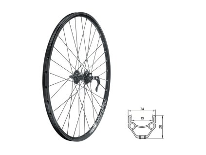 zapletene koleso predne kls draft disc f 2829 black 20990