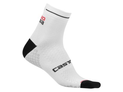 Női Castelli ROSA CORSA DUE zokni fehér/fekete (Megosztott méret XS)