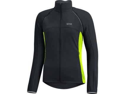 damska bunda gore phantom lady ws zip off jacket blackneon yellow 18011