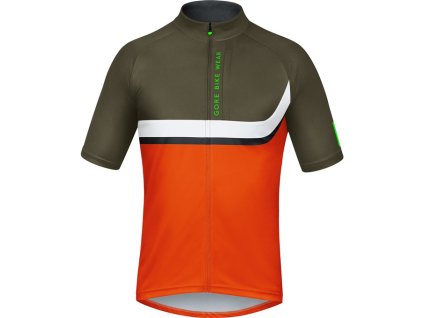 dres gore power trail jersey oranzovozeleny 17369