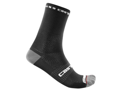 Castelli ROSSO CORSA PRO 15 fekete zokni (Megosztott méret XS)