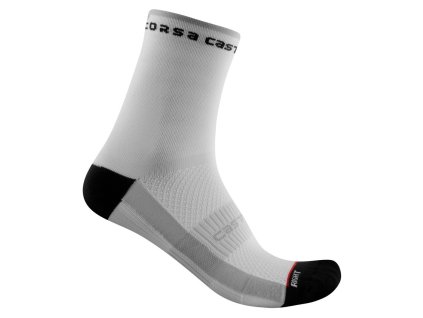 Női Castelli ROSSO CORSA W 11 fehér/fekete zokni (Megosztott méret XXL)