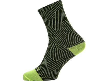 ponozky gore c3 optiline mid socks neon yellowblack 19195