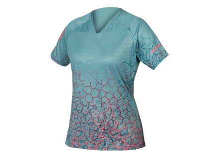 damsky dres endura womens singletrack print tee ltd berry 55894