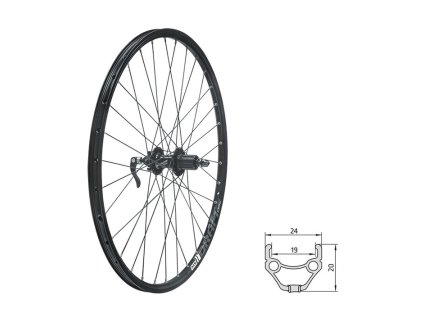 zapletene koleso zadne kls draft disc r 2829 black 20989