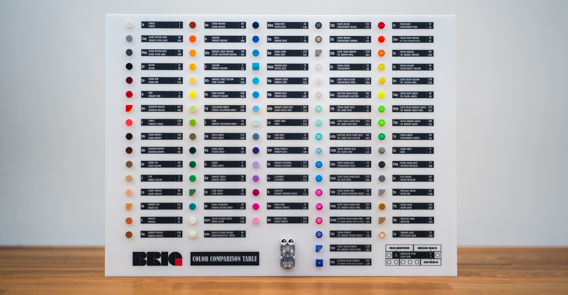 LEGO® Color Comparison Table MOC