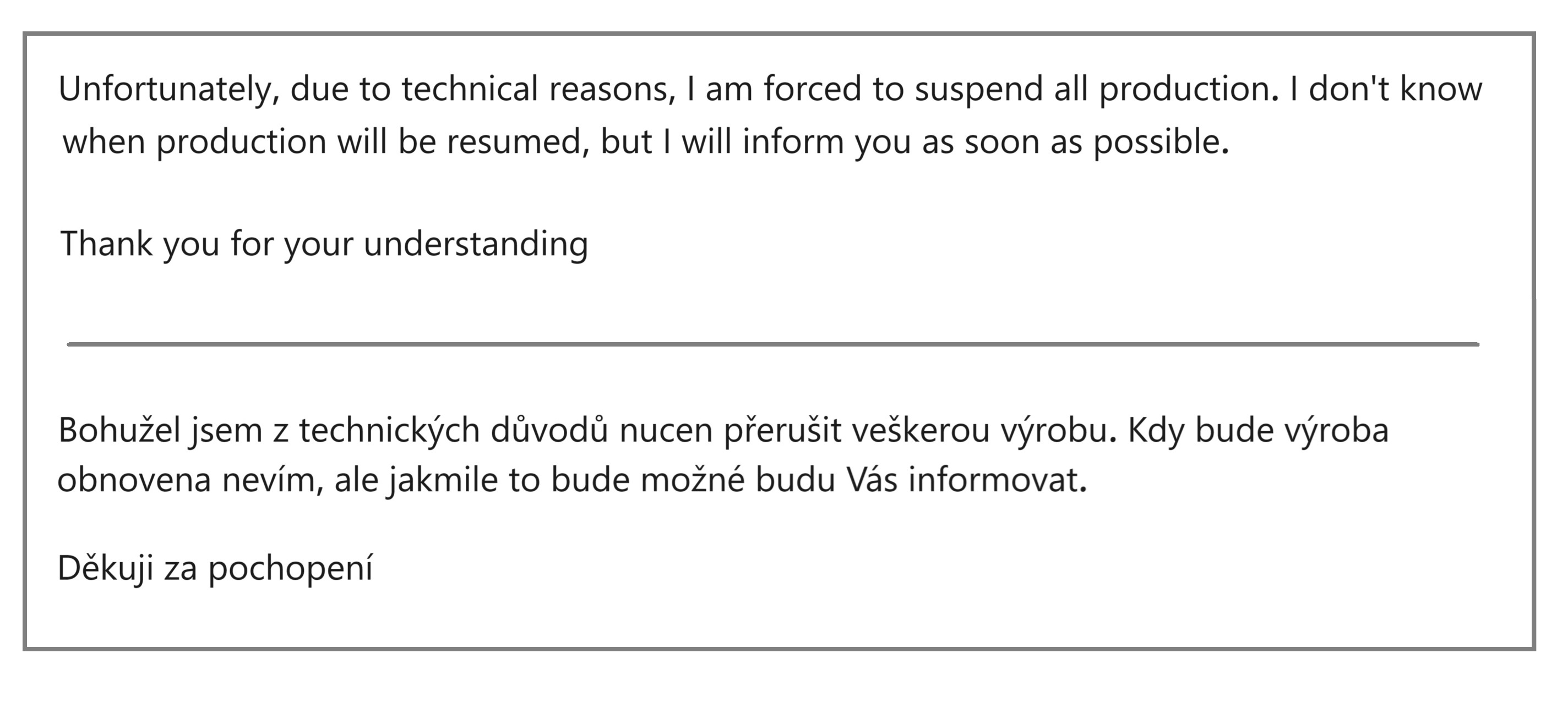 Omezení objednávek