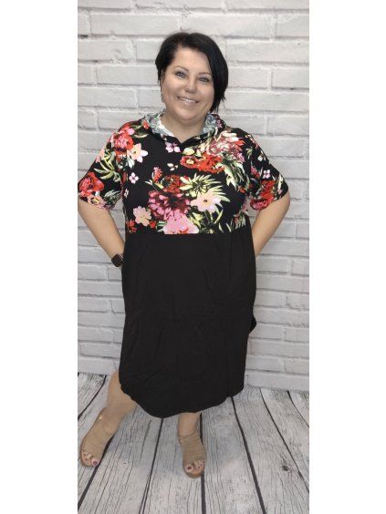 Bavlněné šaty s kapucí plus size