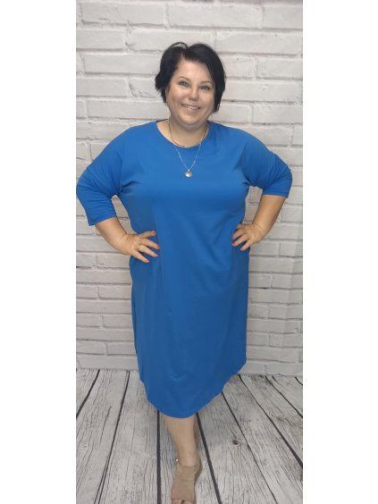 Šaty volnější střih plus size