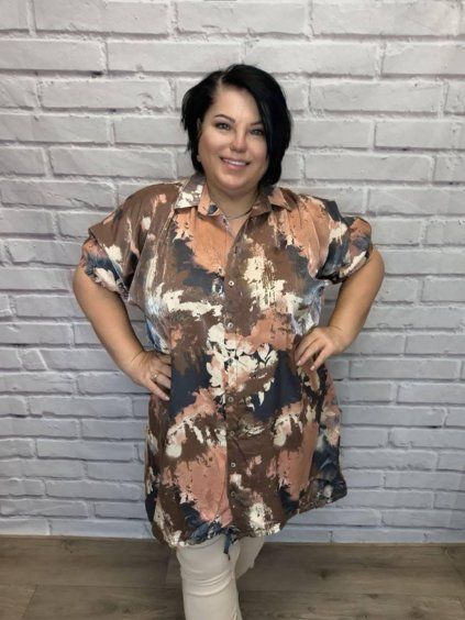 Košilové šaty plus size