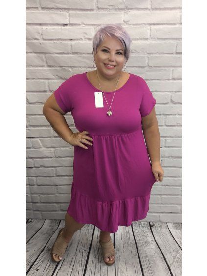 Volánové šaty plus size
