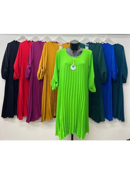 Plisované šaty plus size