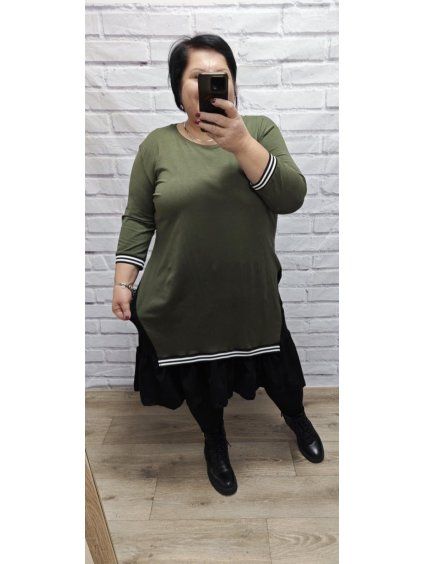 Mikinové šaty plus size