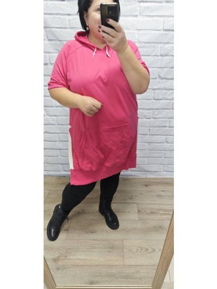 Bavlněná tunika-šaty plus size