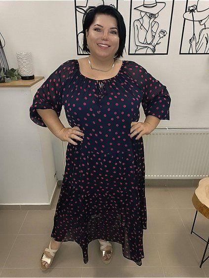 Luxusní carmen šaty plus size