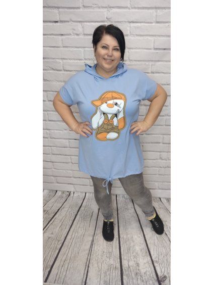 Oversize tunika s kapucí