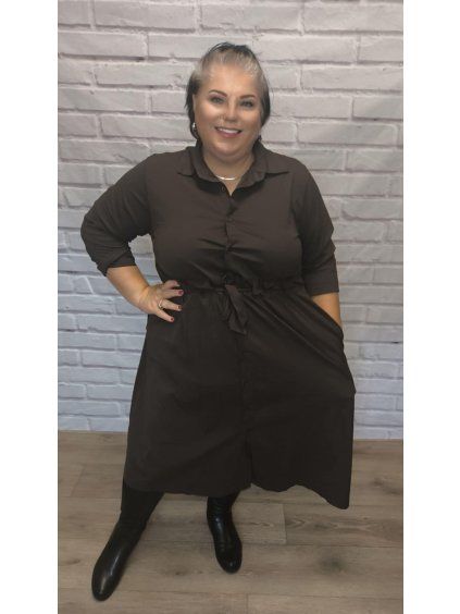 Košilové šaty plus size