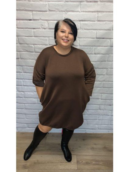 Máslové šaty plus size