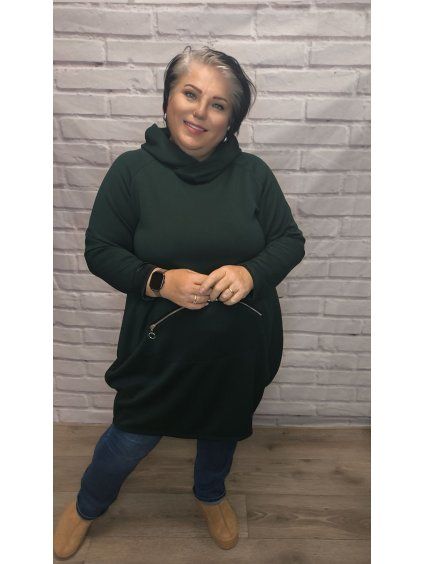 Mikinové šaty plus size