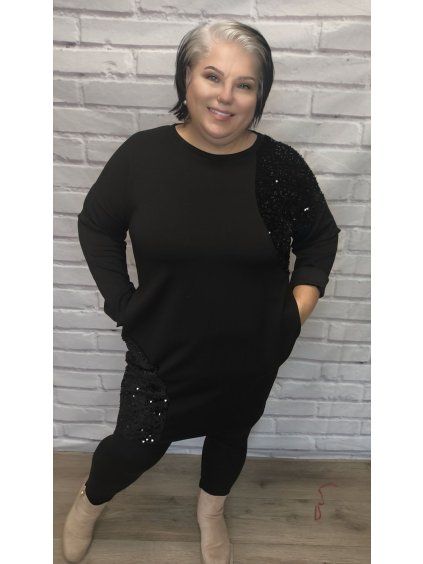 Mikinové šaty plus size