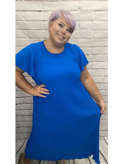 Plisované šaty plus size