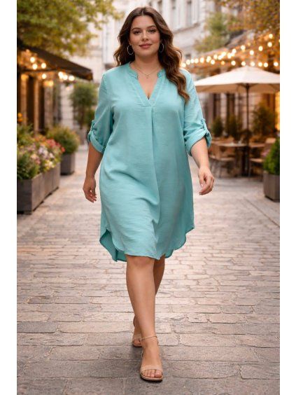 Polyesterové šaty plus size