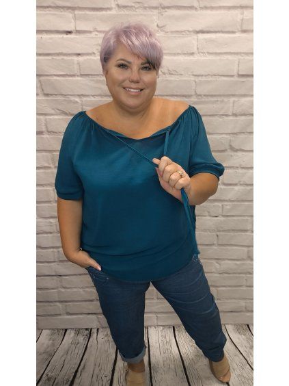 Halenka s tkaničkou plus size