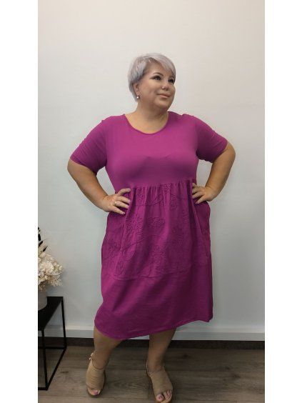 Bavlněné šaty Lea - švestkové