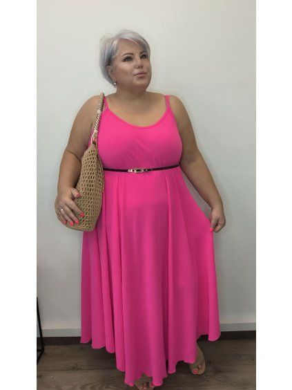 Šaty na ramínka plus size