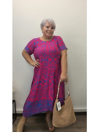 Viskózové šaty plus size