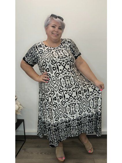 Viskózové šaty plus size