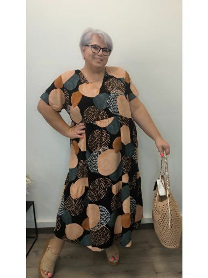 Viskózové šaty plus size