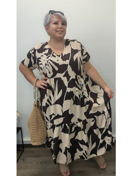 Viskózové šaty plus size