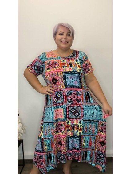 Viskózové šaty plus size
